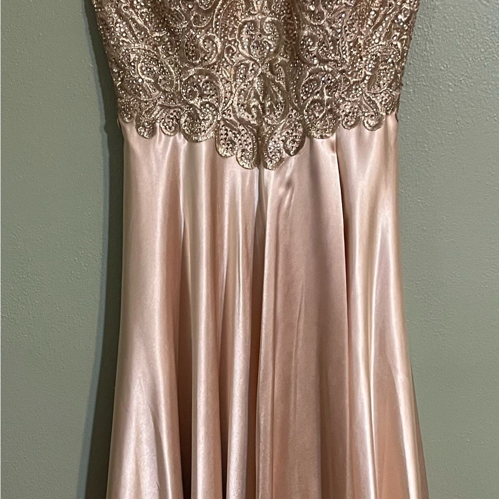 Rose-Gold Beaded Gown